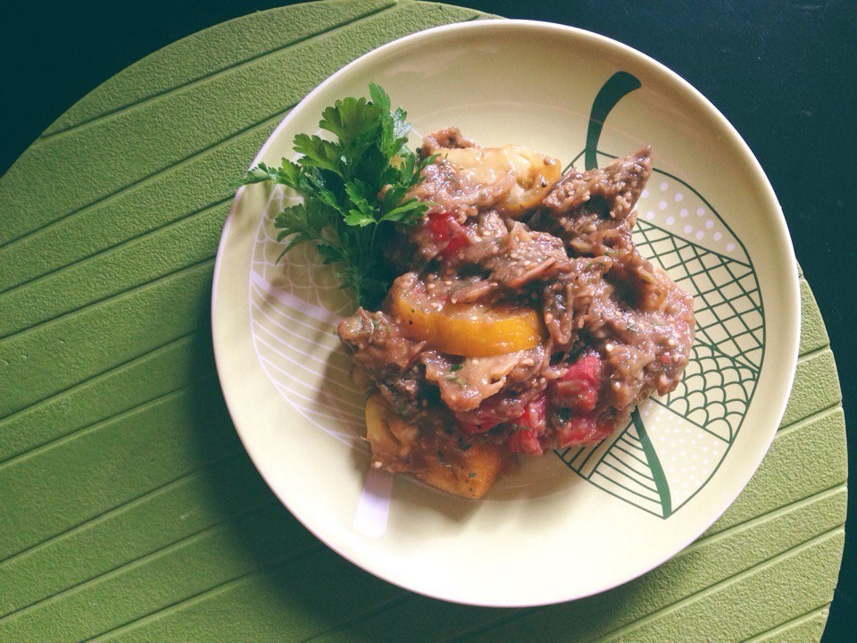 Летняя баклажанная закуска