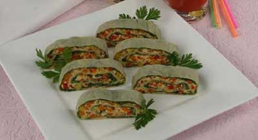 Рулет с овощами