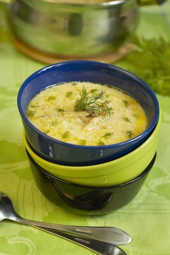 Рыбный суп по-кубински с картофелем и зеленым горошком