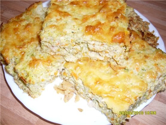 Запеканка с куриным филе, овощами и фасолью