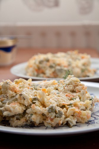 Оливье с утиной грудкой