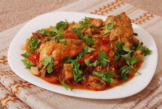 Масляная курица с рисом