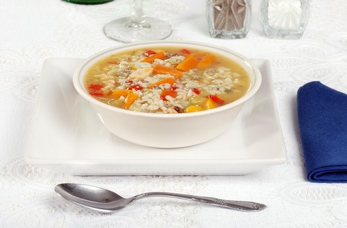 Суп с кроликом и рисом карнароли
