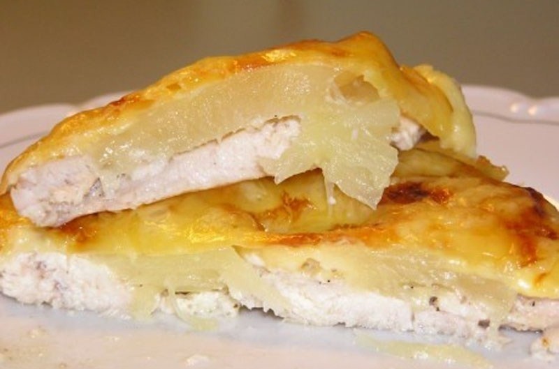 Филе цыпленка под ананасами