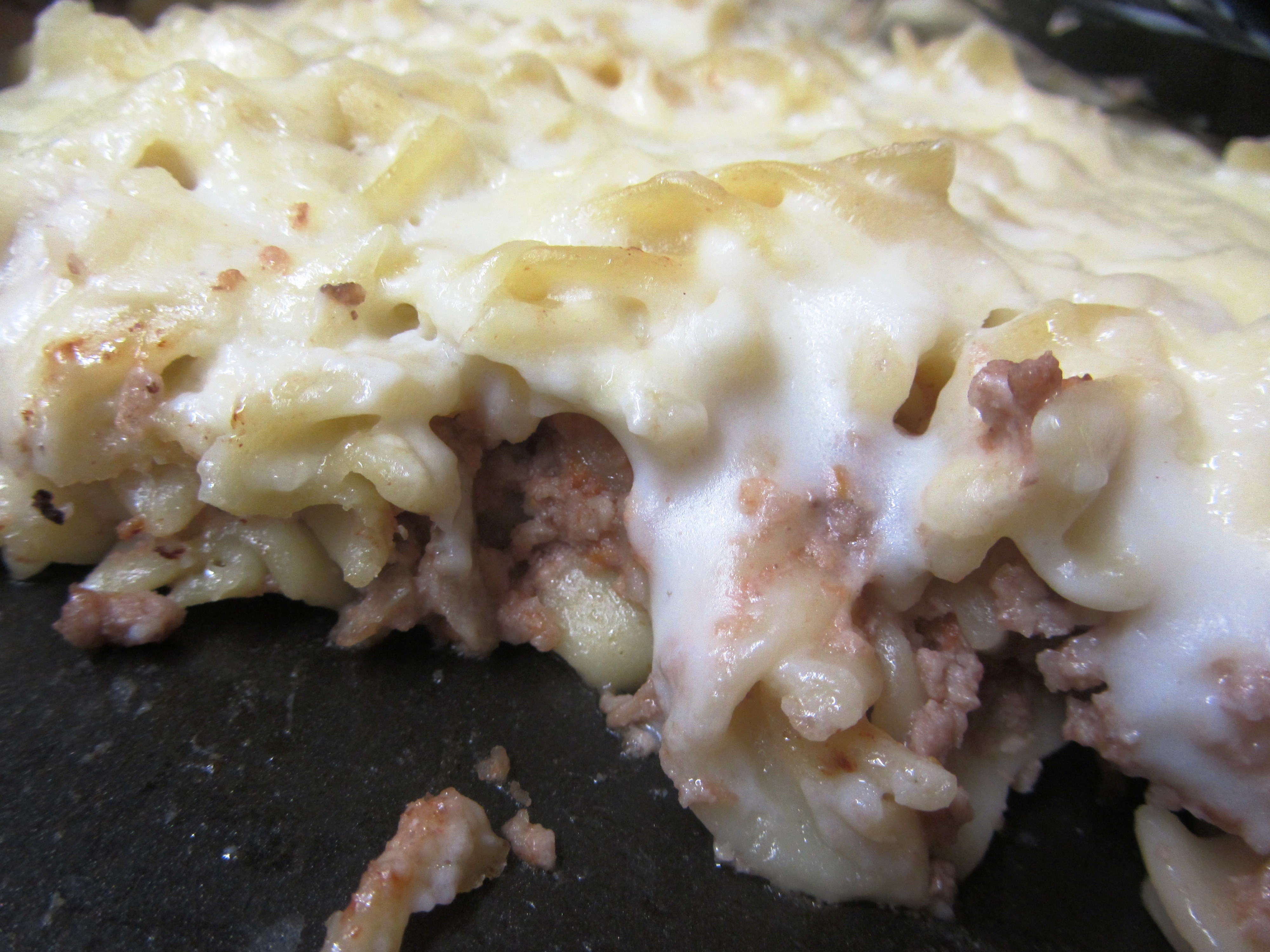 Макаронная запеканка с говяжим фаршем