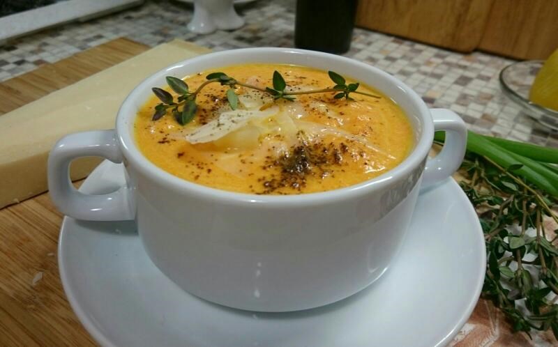 Морковный суп с мандаринами