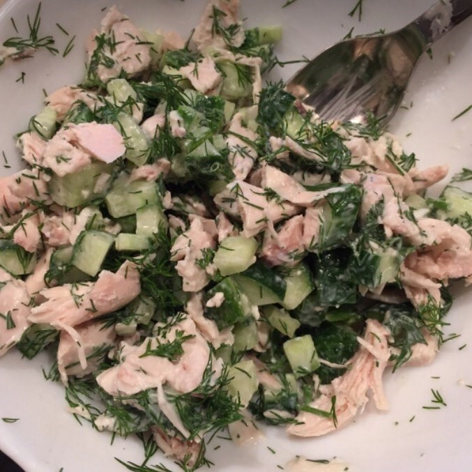 Лёгкий куриный салат