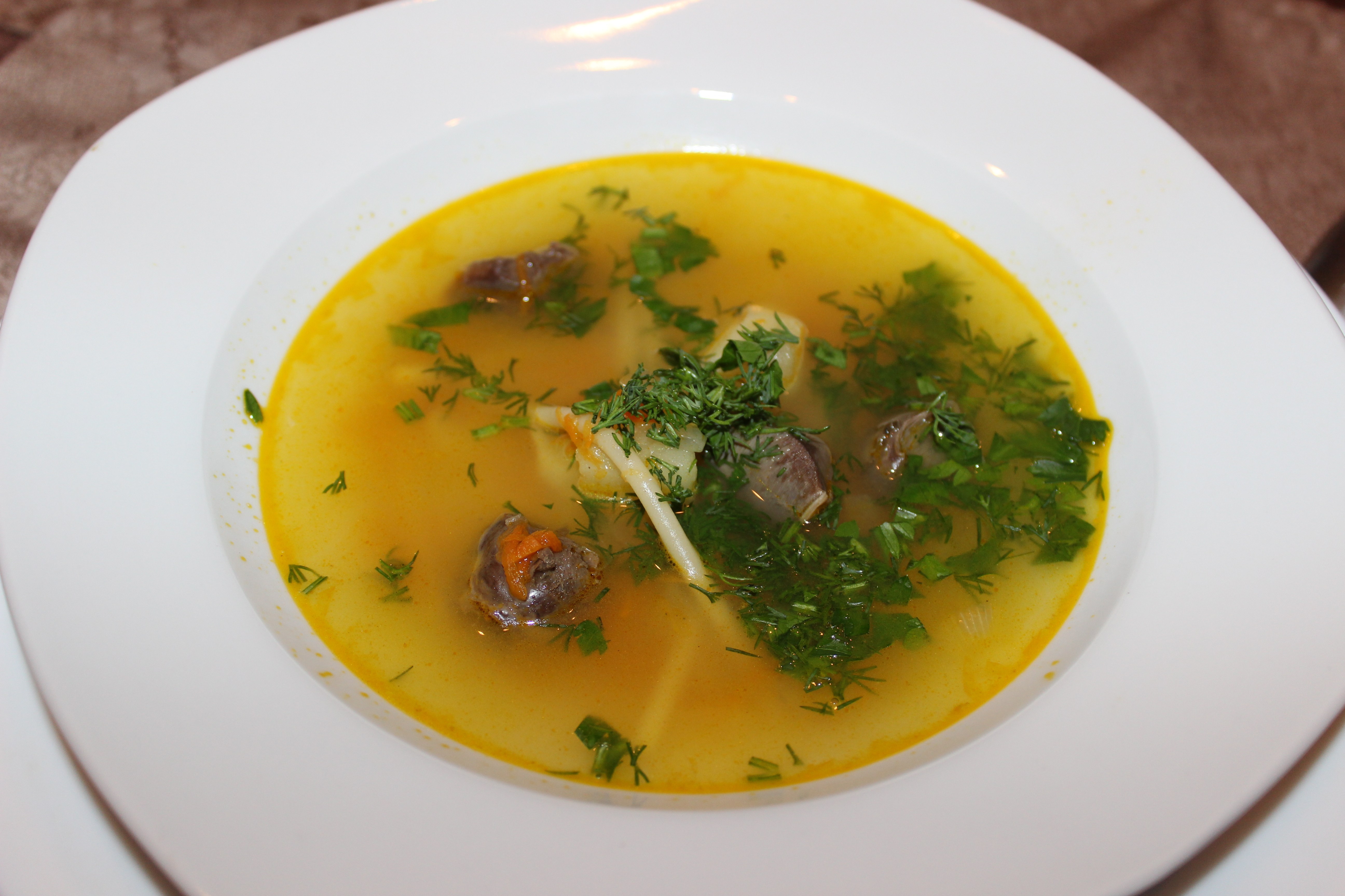 Куриная лапша с потрохами