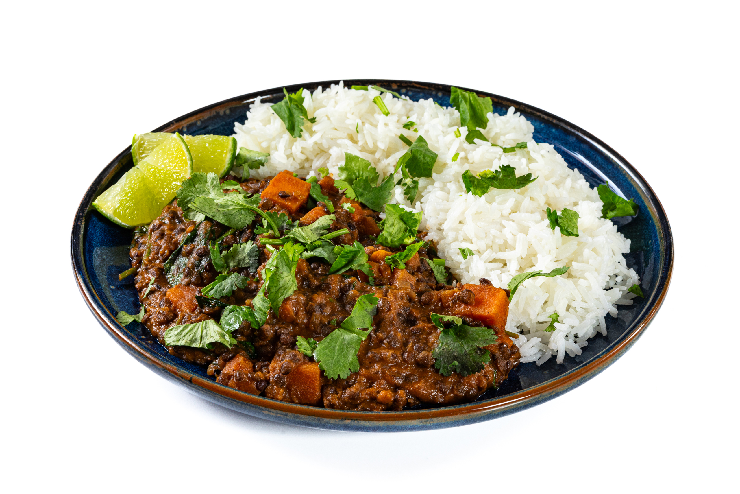 Карри из черной чечевицы с кокосовым молоком