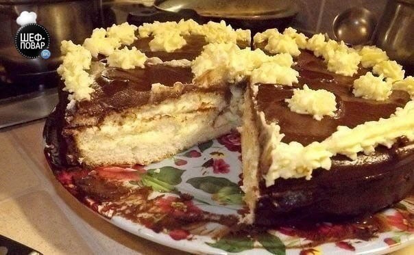 Торт «Чародейка» с ванильным кремом