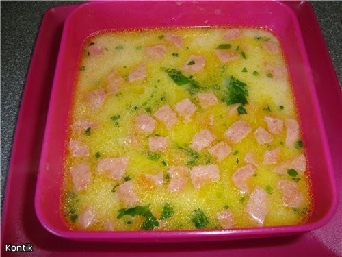 Сырный суп с копченой колбасой - рецепт с фото на malino-v.ru