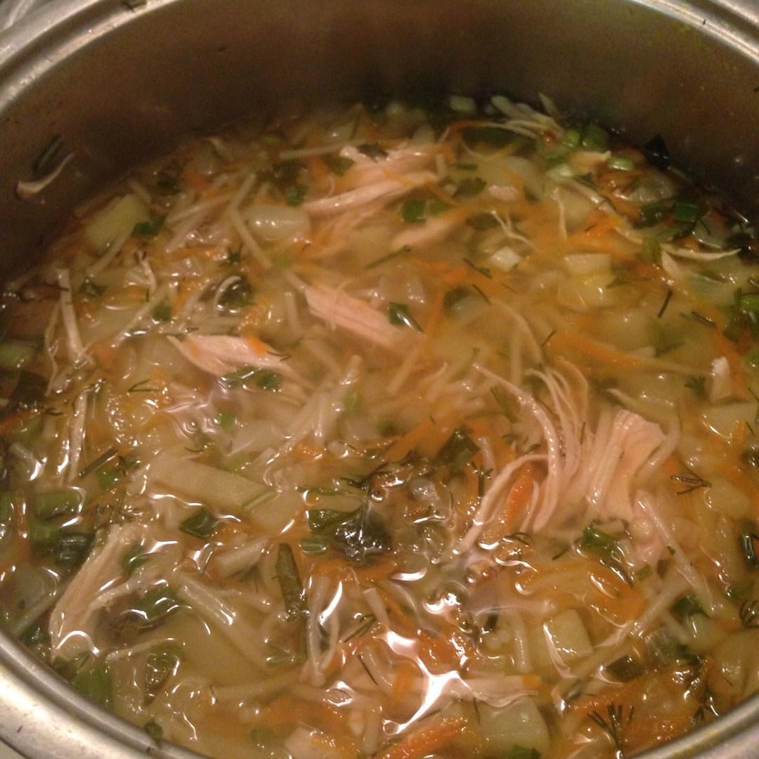 Диетический куриный суп с вермишелью 🍲