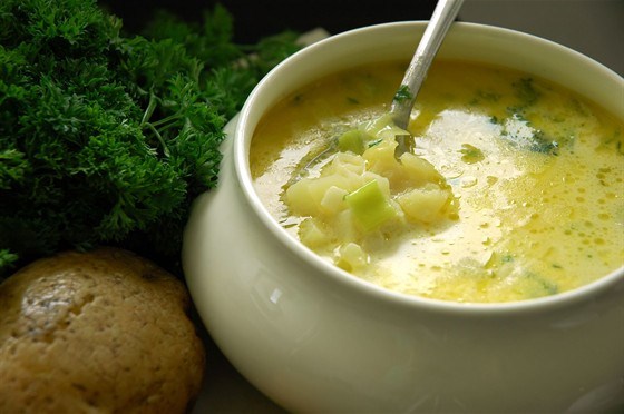 Картофельный суп на мясном бульоне рецепт – Русская кухня: Супы. «Еда»