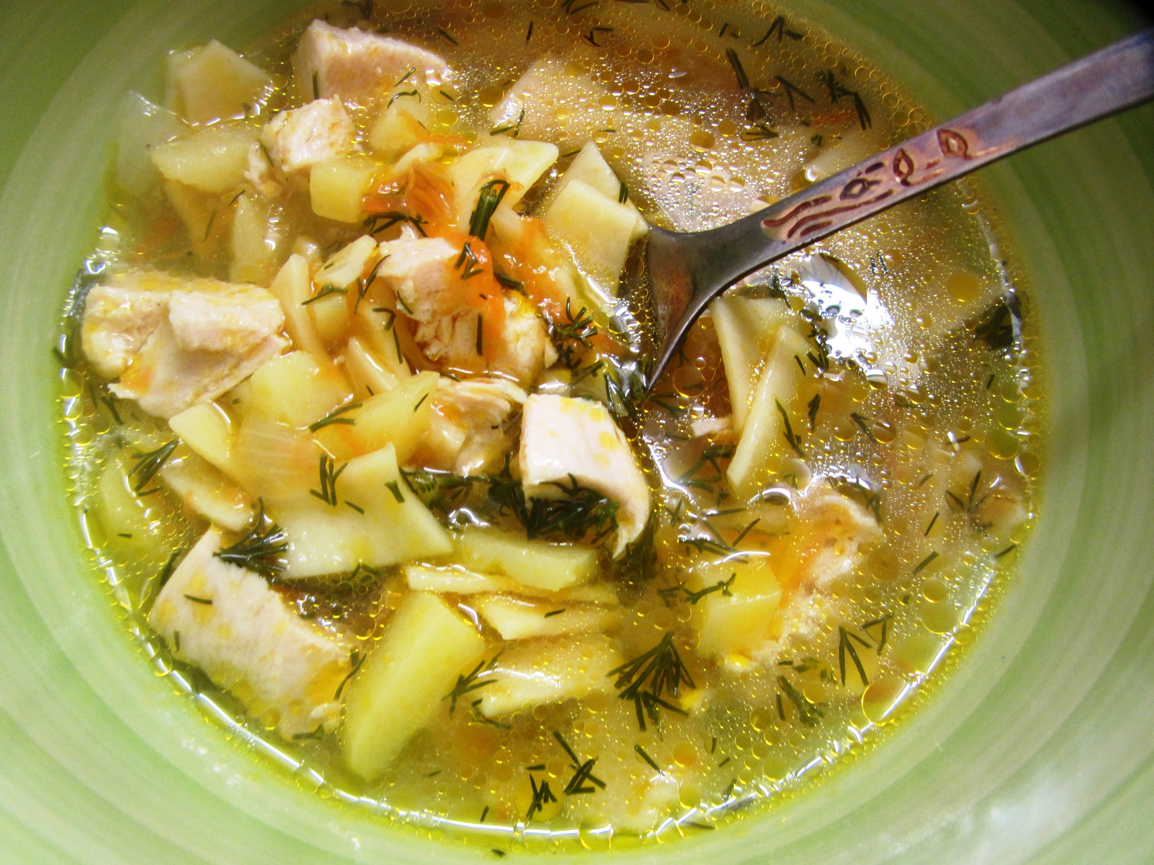 Суп с мясом, картофелем и вермишелью или мелкой макаронной засыпкой