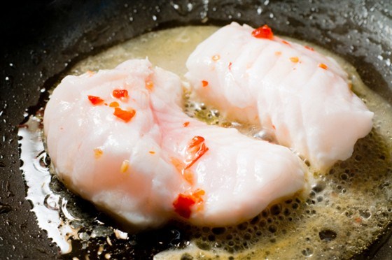 Рецепт: Жареная химера - или рыба-заяц по домашнему.