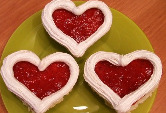 Идеи десерта в форме сердца на День святого Валентина