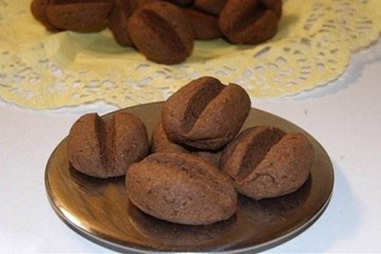 Кофейное песочное печенье с шоколадом, простой и быстрый рецепт