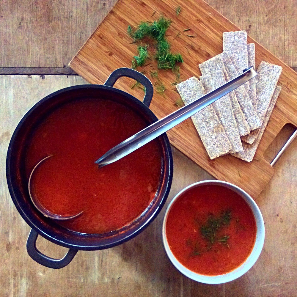 2. Суп-пюре из томатов в собственном соку