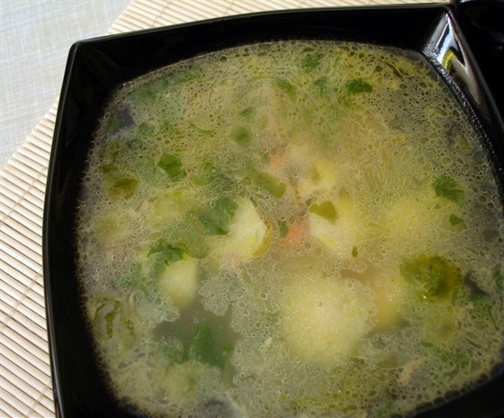 Овощной суп с брюссельской капустой