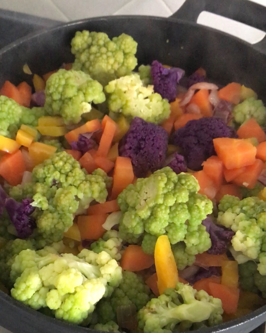Овощное рагу с кабачками: рецепт на сковороде с цветной капустой пошагово с фото