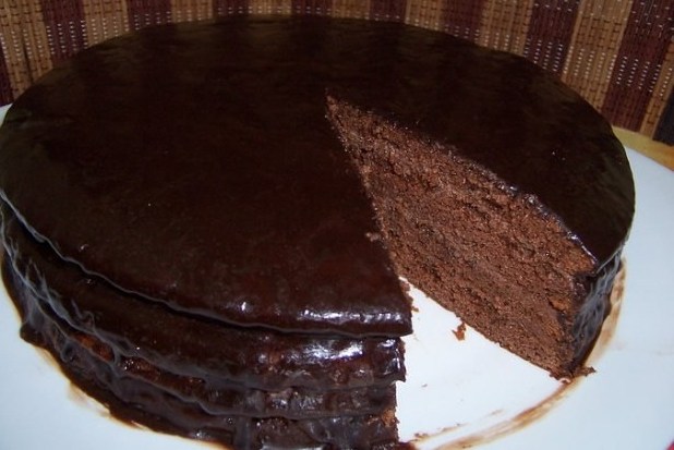 Бисквитный торт с шоколадной глазурью Графские развалены рецепт с фото пошагово