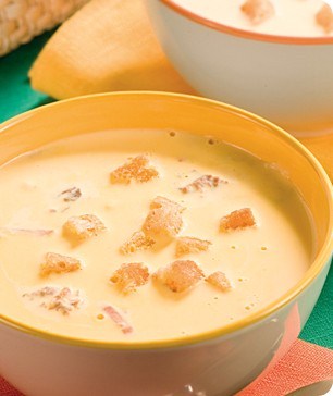 Сырный крем-суп с морепродуктами
