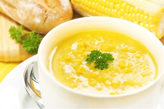 Суп-пюре из консервированной кукурузы и картофеля