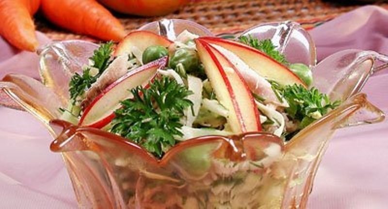 Овощной салат с апельсиновым соусом