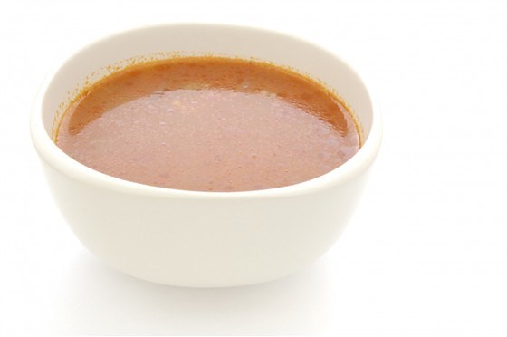 Грибной суп-пюре с запеченным чесноком