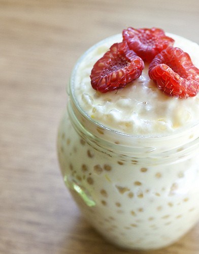 Тапиока с медом и свежей малиной рецепт – Выпечка и десерты. «Еда»