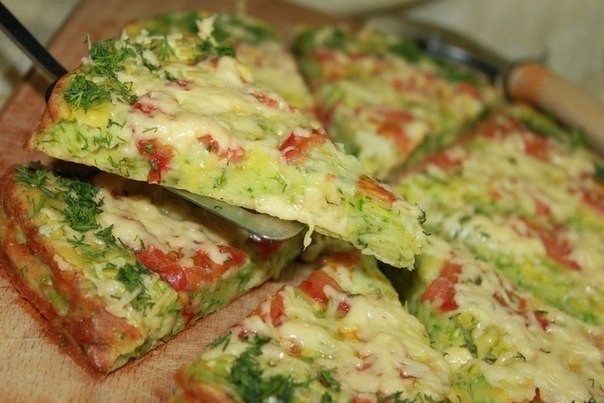 Пицца из кабачков - Кулинарный пошаговый рецепт с фото.