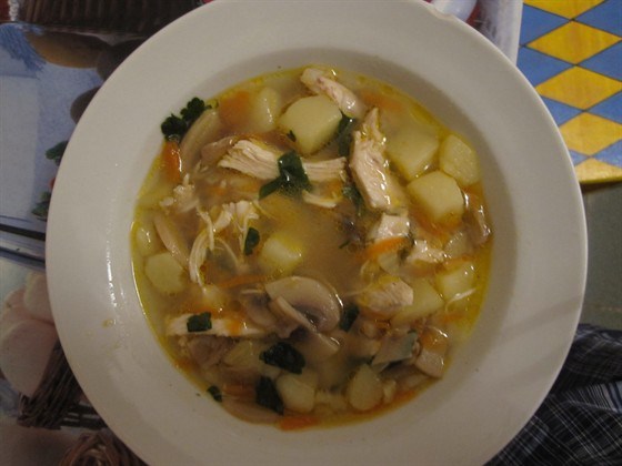 грибной суп с опятами и курицей рецепт | Дзен