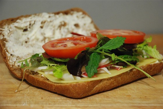 Рецепт Горячий сэндвич с мясом и сыром