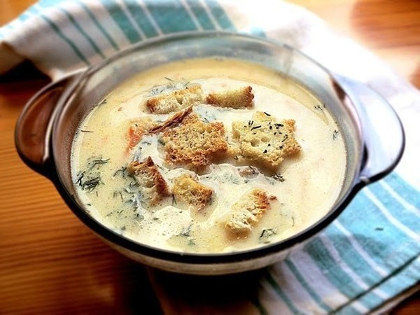 Классический сырный суп с плавленым сыром