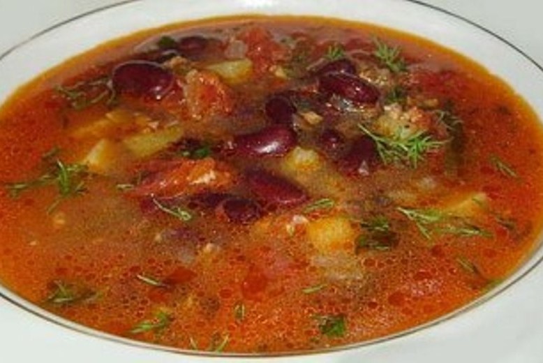 Рецепт приготовления супа из говядины и красной фасоли
