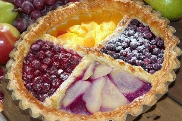 Пирог с вишней из слоеного теста – рецепт с фото пошагово в духовке