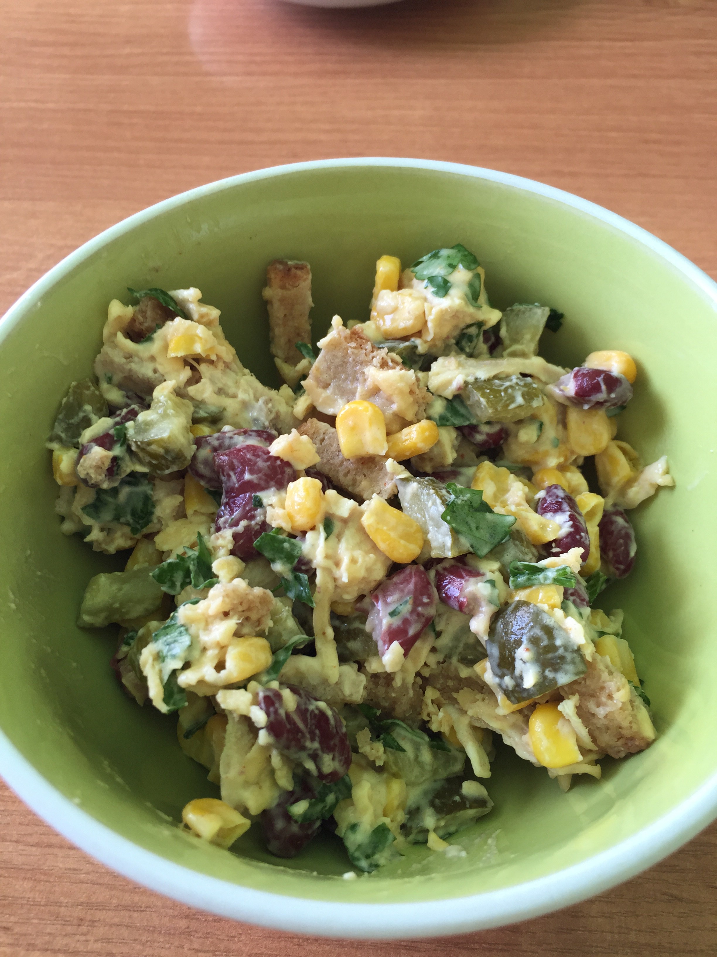 Салат с курицей и фасолью, пошаговый рецепт на ккал, фото, ингредиенты - Nora