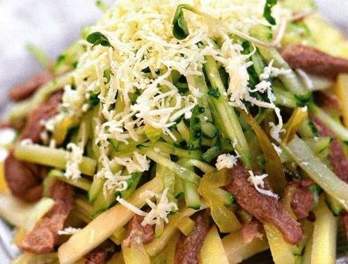 Нежный салат с говяжьим языком – пошаговый рецепт приготовления с фото