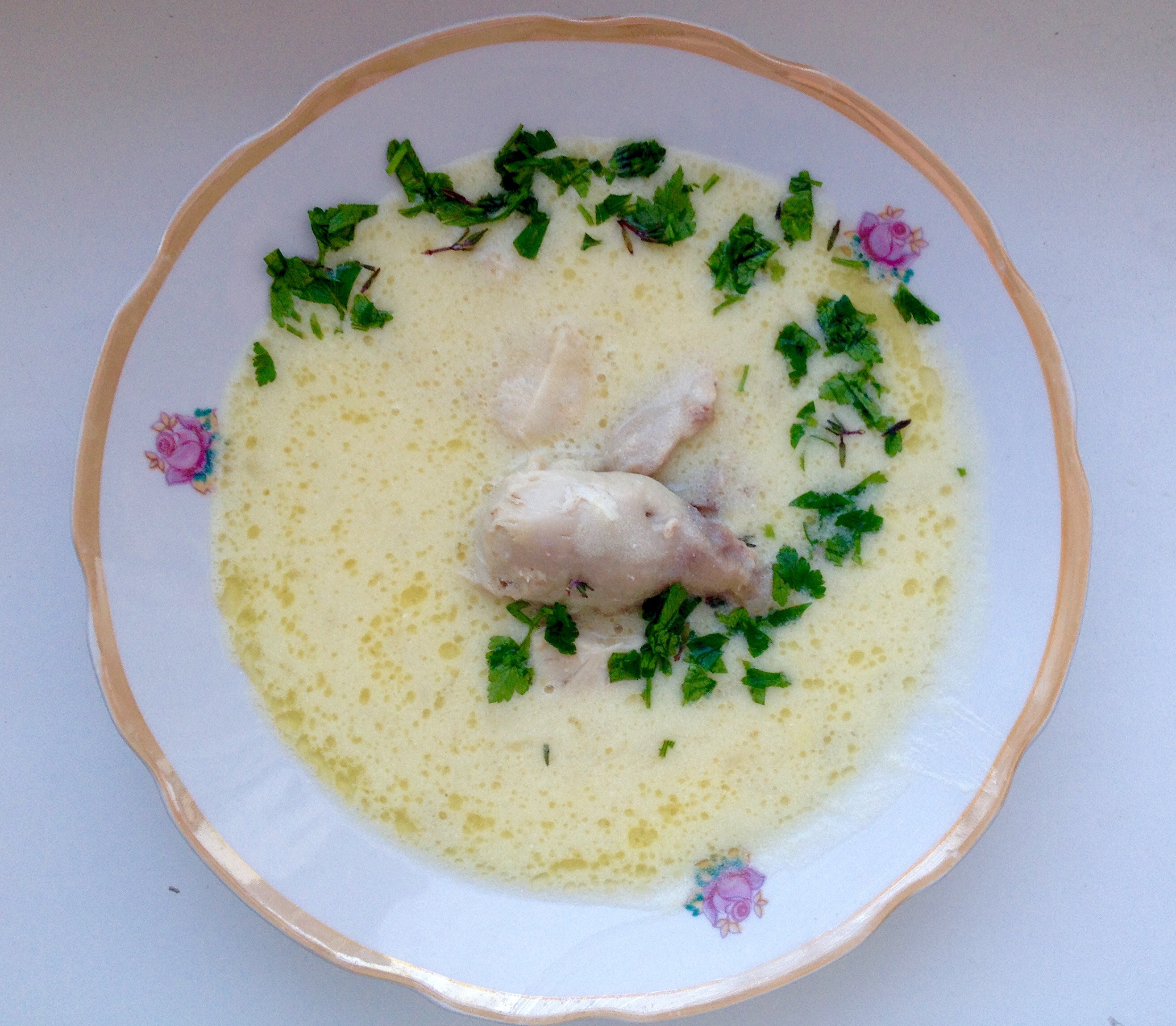 Густой суп из курицы со сметаной (Лывжа)