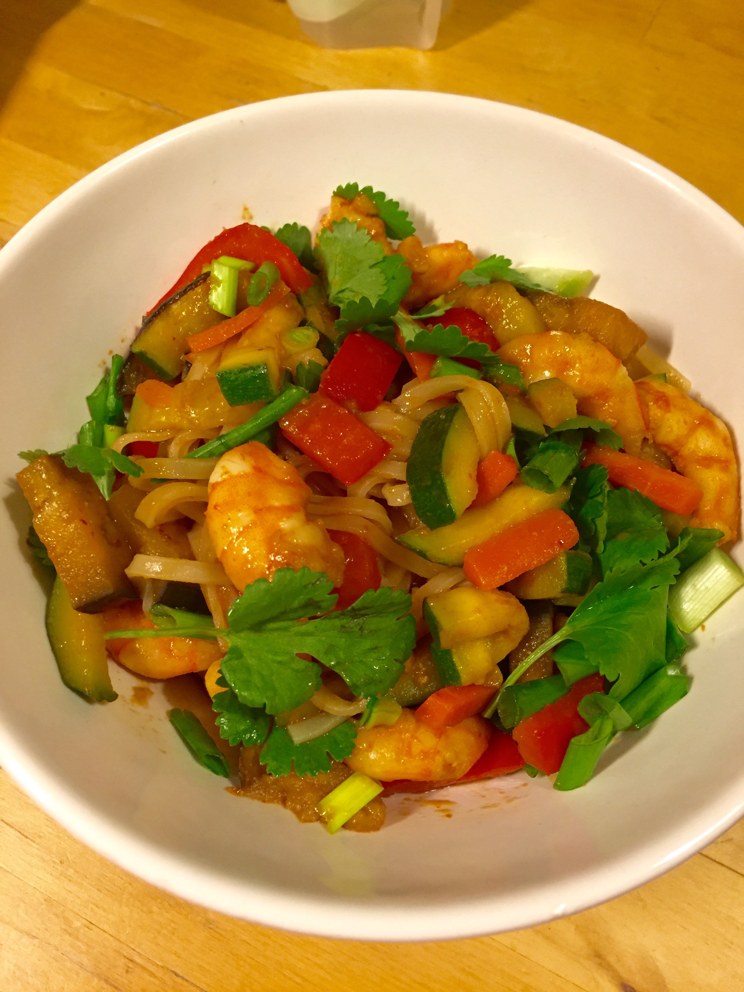 Рисовая лапша с креветками и овощами - простой и вкусный рецепт с пошаговыми фото