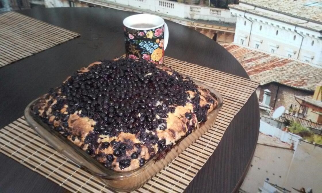 Черничный пирог без масла