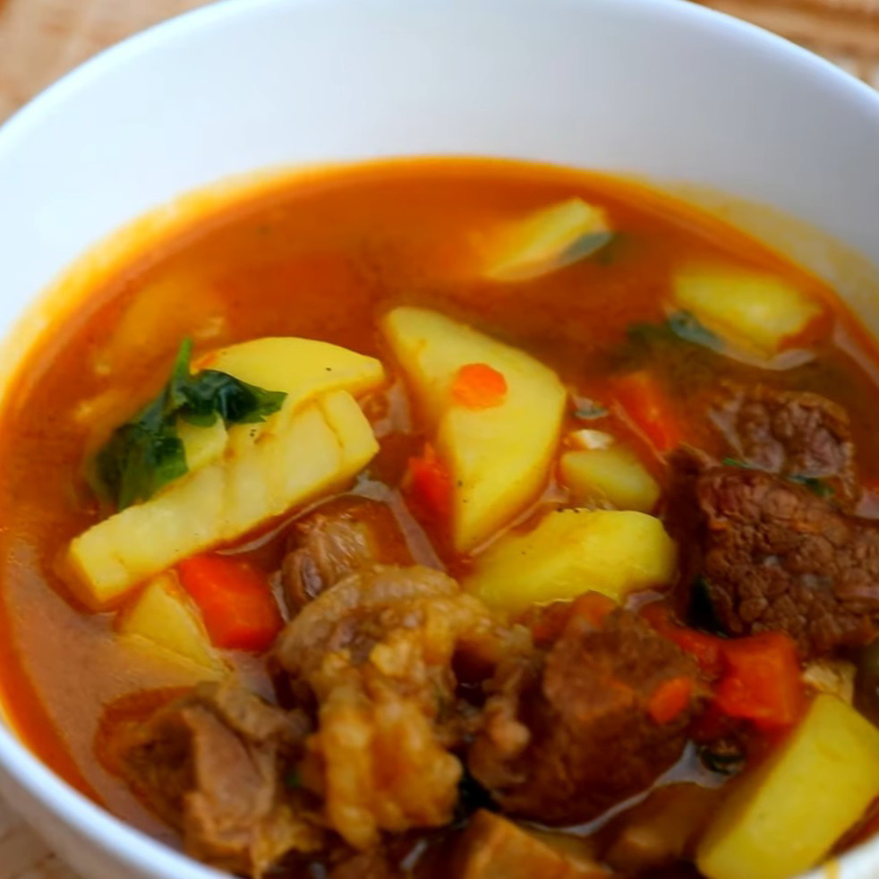 Рецепт Мясной суп с овощами и макаронами