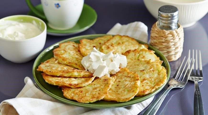 Оладьи из цукини с фетой