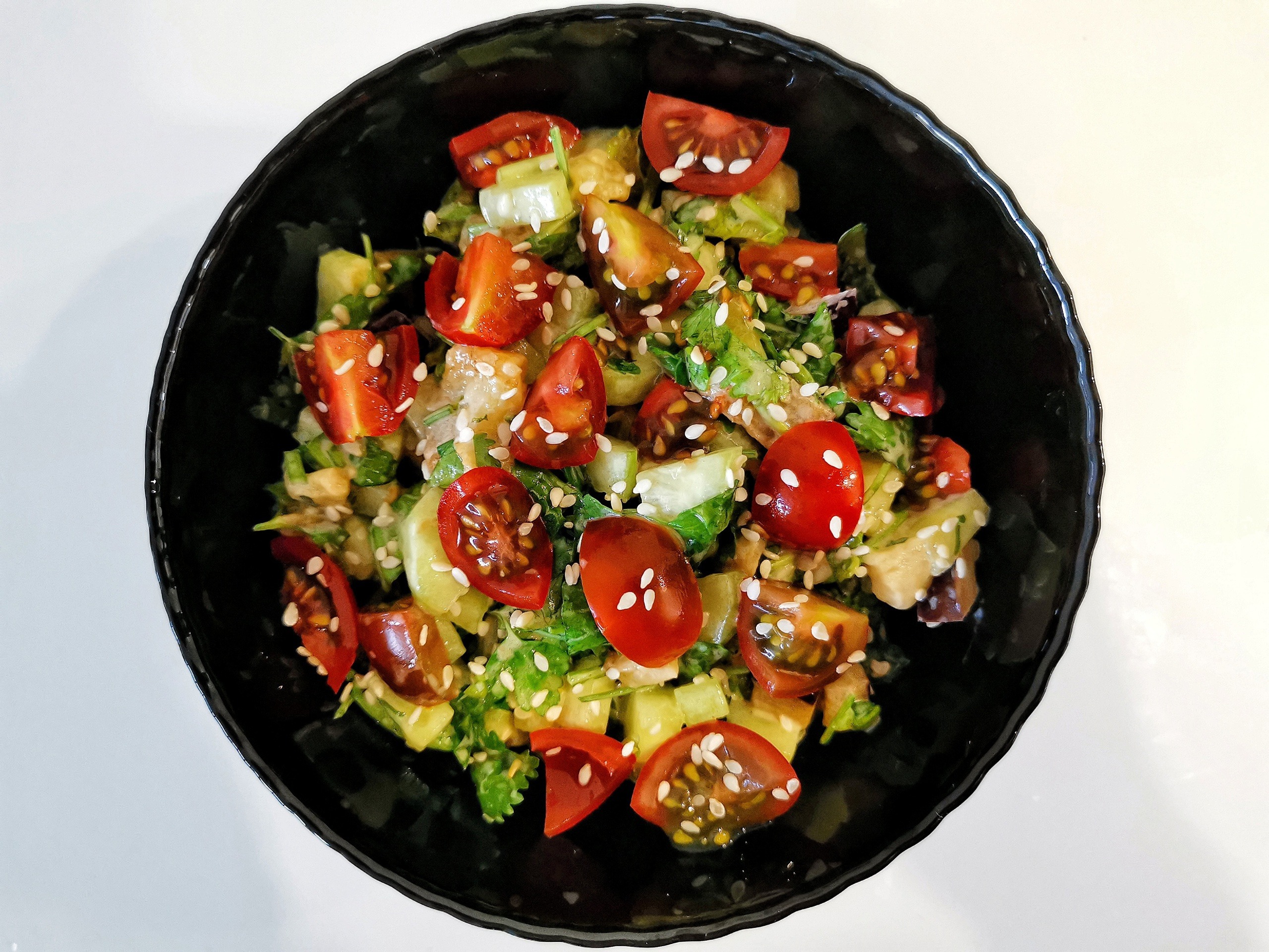 Овощной салат с баклажанами