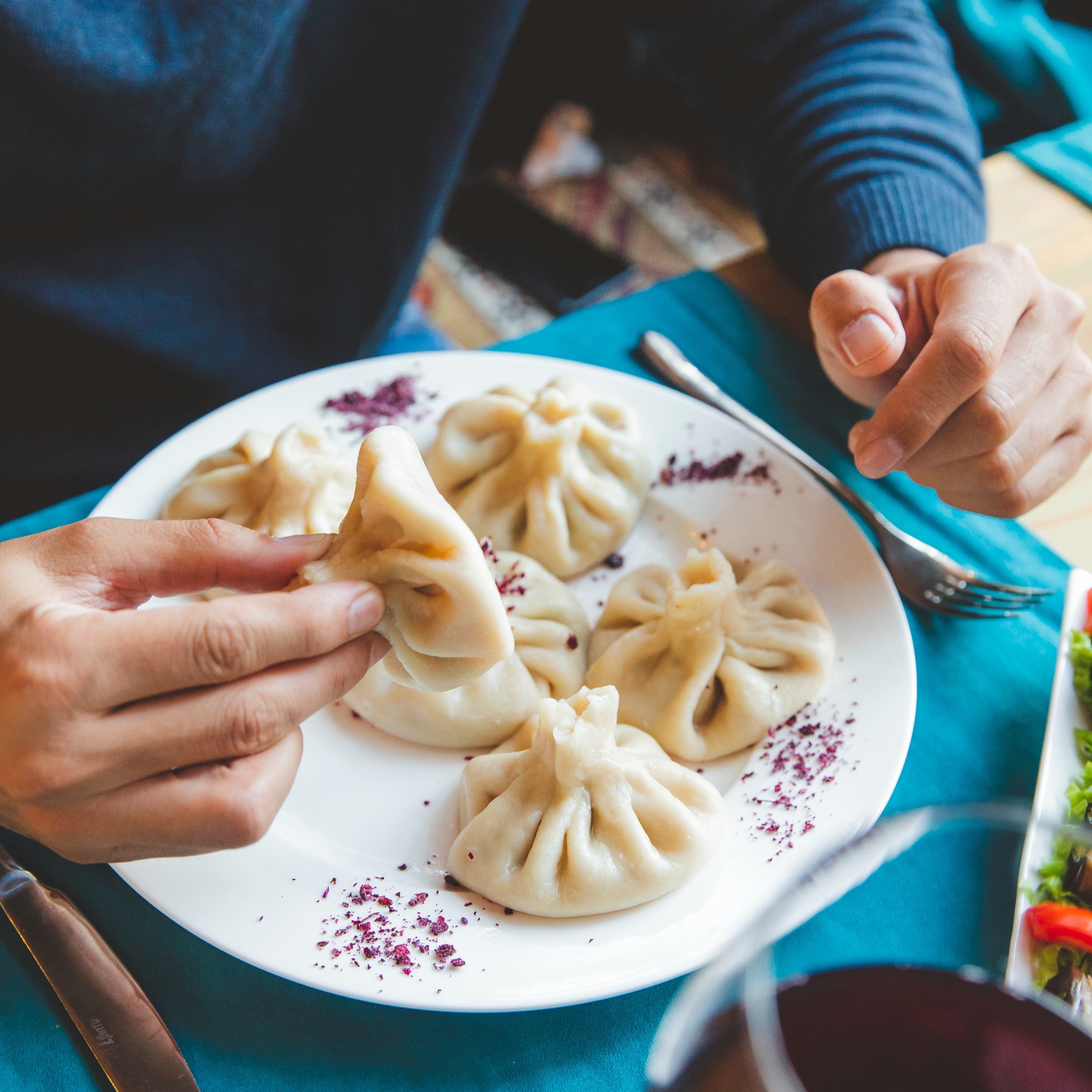 Хинкали с растительным мясом